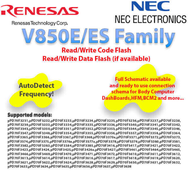 MRPPad v 3.15 NEC V850E/ES READ/WRITE CODE/DATA FLASH