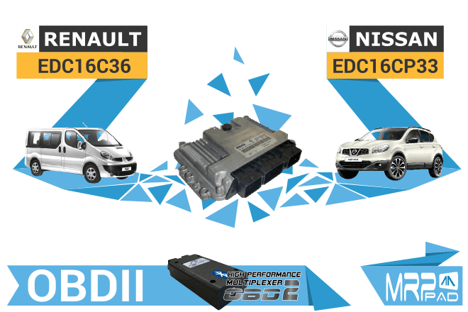 MRPPad versione 1.79 Nissan e Renault EDC16 in OBDII